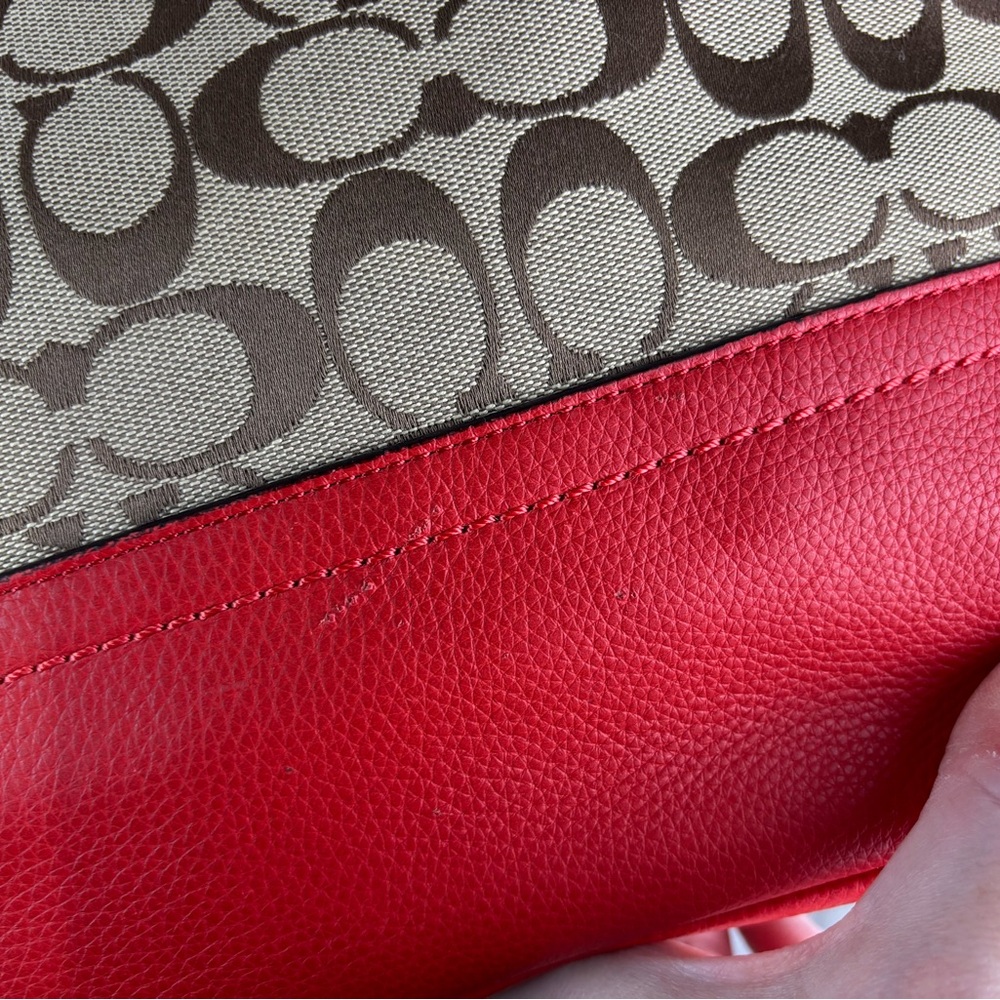 Coach Park Signature Hobo tote bag in orange/coral - Picture 9 of 12